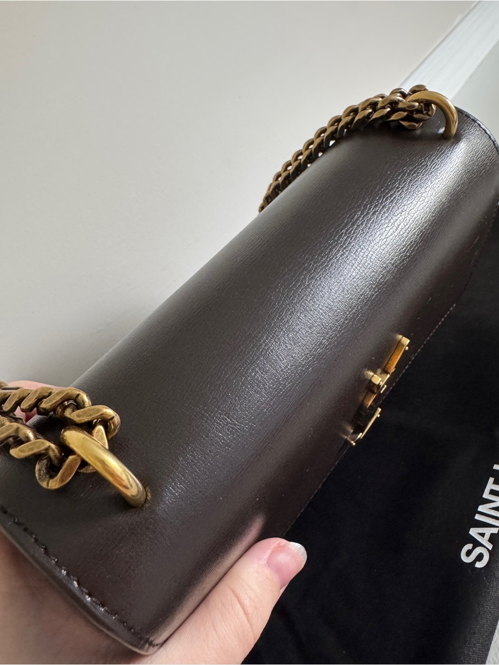 Saint Laurent Dark Chocolate Medium Sunset Bag - Picture 3 of 12